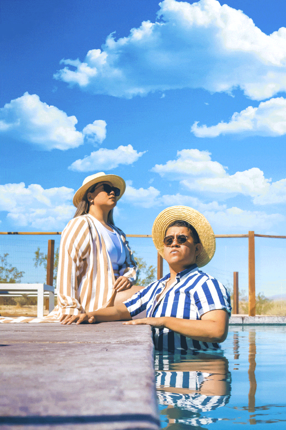 Poolside Lines — desert editorial